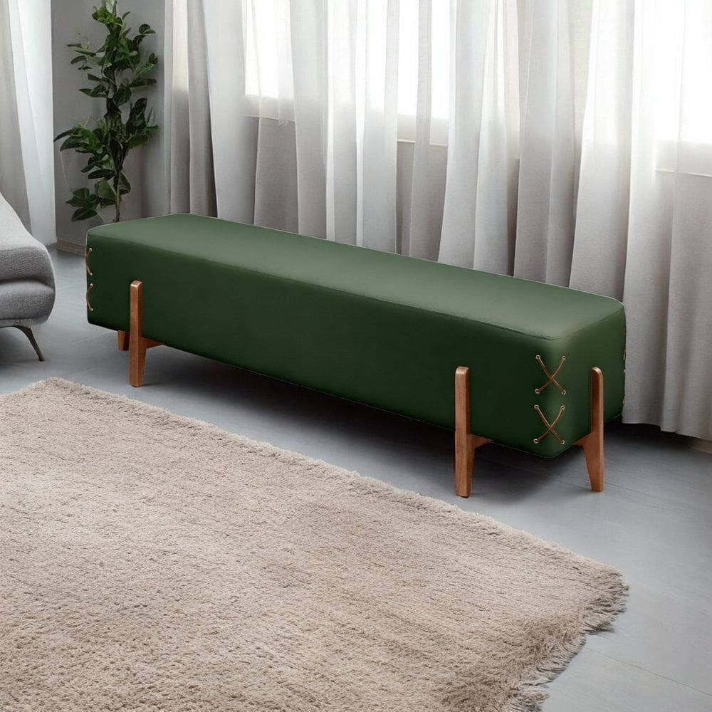 Recamier Luxo Madeira Maciça Eros Verde