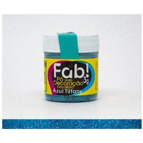 Pó Para Decoração Comestível (Bolos e Doces) Fab 3g Azul Tiffany