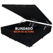 Cama Box Baú Queen Size 158 x 198 com Blindagem - 48cm de altura