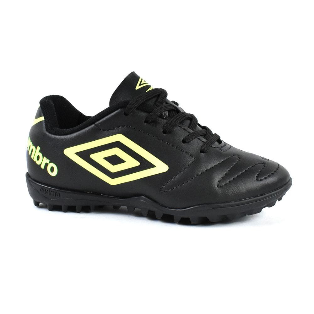 Chuteira Umbro Class Jr Society Infantil Preto Limao