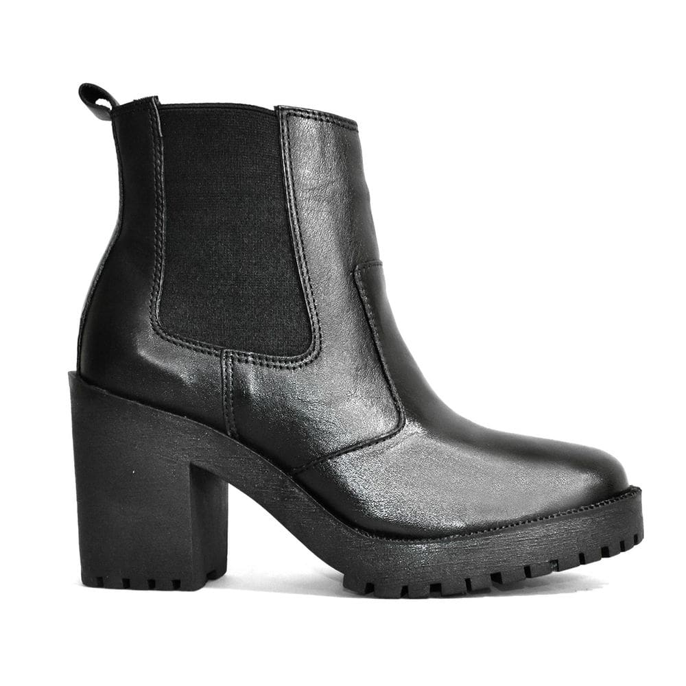 Bota Godiva Chelsea Salto Médio Feminina Preta