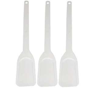 3 Espátulas Restaurante Pás Plásticas Brancas Industrial Larga 74cm Caldeirão Cozinha Cinquetti