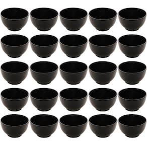 25 Cumbucas Bolws Cerâmica para Restaurantes 680ml Preto Lyor Tigelas Shimeji Açaí