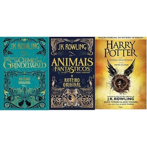 Kit 3 Livro Animais Fantásticos Crime Grindelwald + Animais