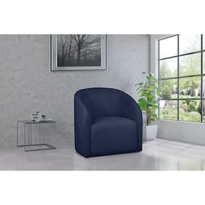 Poltrona Decorativa Julia Boucle Azul Marino - LM DECOR
