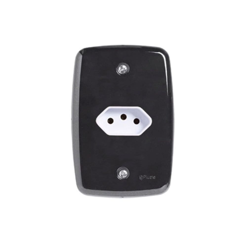 Conjunto com 1 Tomada 2p+t 20A 250v com Placa 4x2