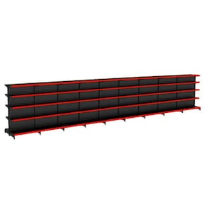 Gondola Centro 170 Fit Ate 9 Metros Preto 90 Bandeja Pe Verm