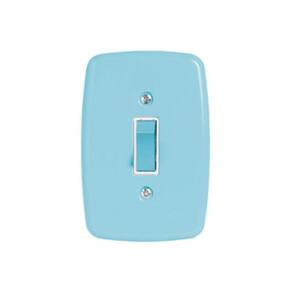 Interruptor de 1 Tecla Simples com Placa 4x2 Azul