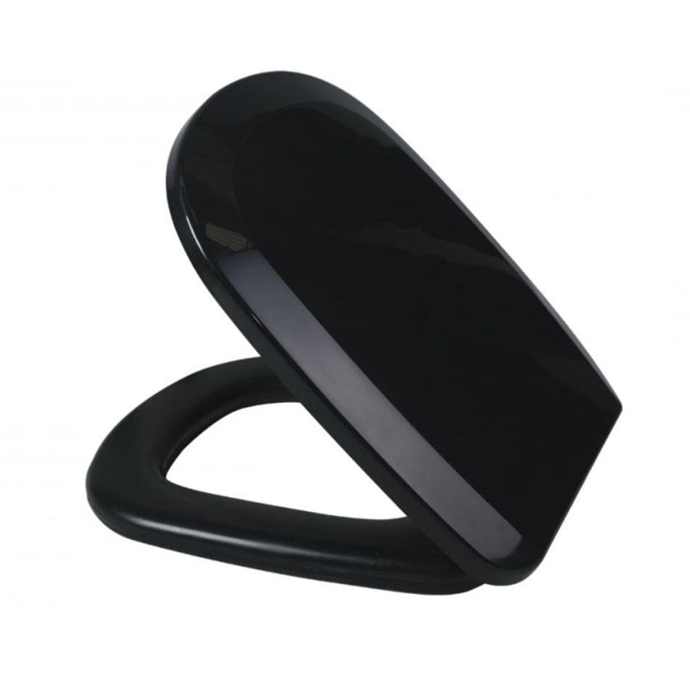 Assento Almofadado Life Preto Tampa Para Bacia Celite Preto