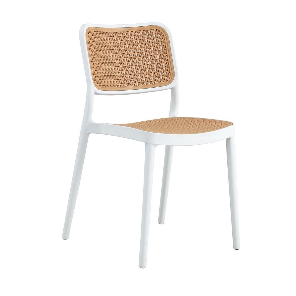 Cadeira Mera para Sala de Estar Branca/Bege