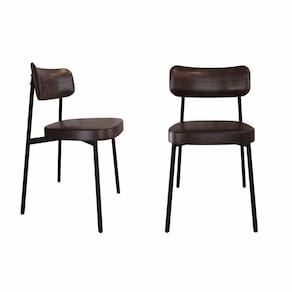 Cadeira Alloa Fixa com 4 Pés 500 X 447 X 838 Mm com 2 Unidades Café/Preto Epoxi