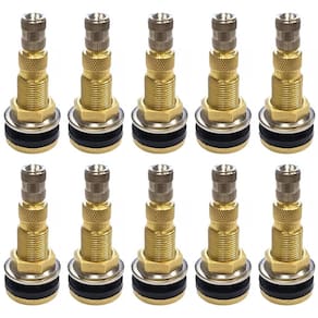 10 Unidades Válvula para Pneu sem Câmara TR-618A Latão Fiontar