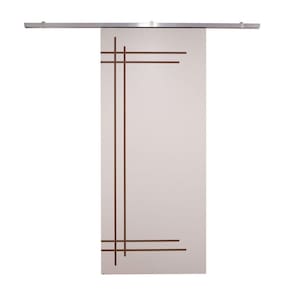 Porta De Correr Branco Prime Frisada Kit Alumínio F05 - 210x80