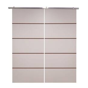 Porta Dupla Branco Prime Frisada Kit Alumínio F03 - 210x160