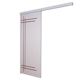Porta De Correr Branco Prime Frisada F05 210x110