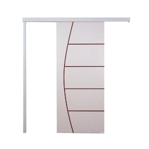 Porta De Correr Branco Prime Frisada F01 210x80