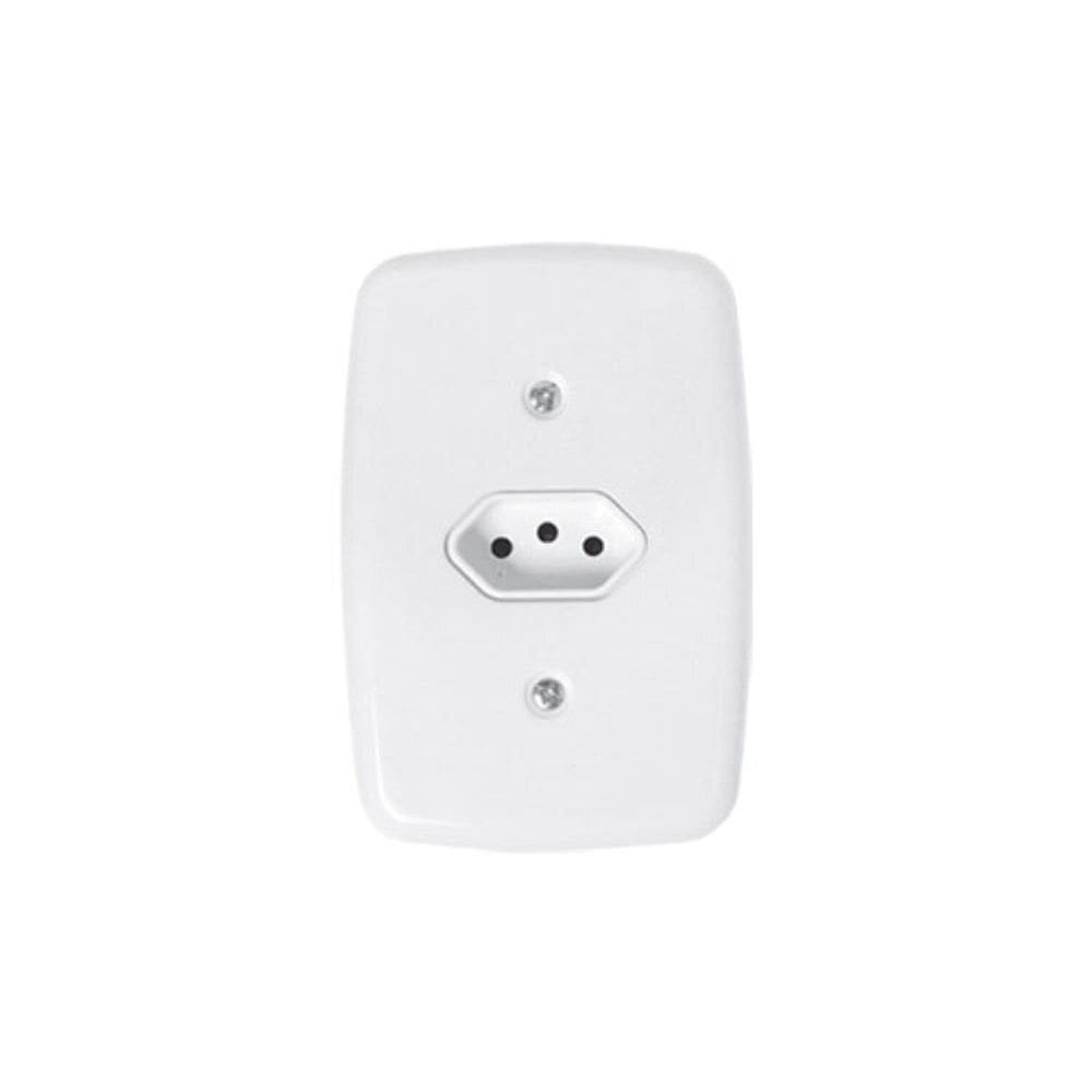 Conjunto com 1 Tomada 2p+t 20A 250v com Placa 4x2