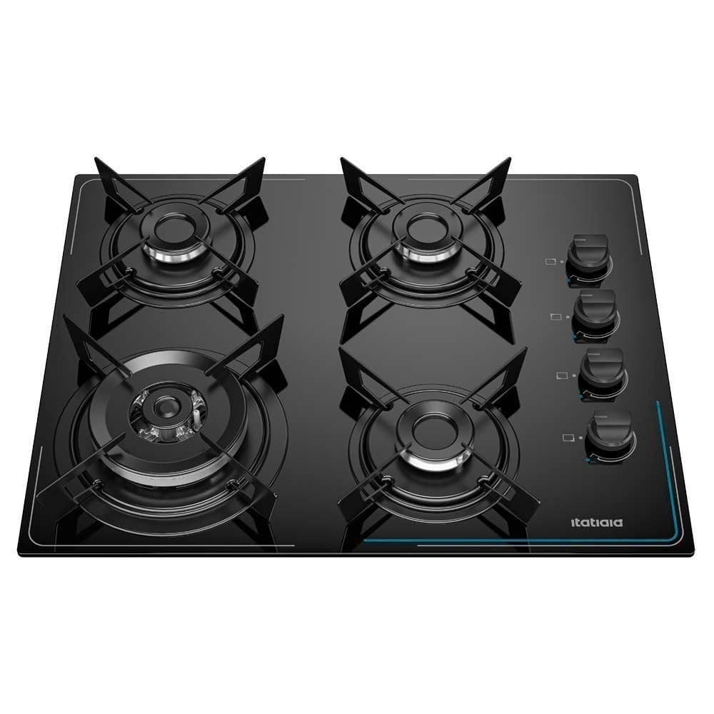 Cooktop Midi Pop Art 4 bocas Tripla Chama Preto Bivolt