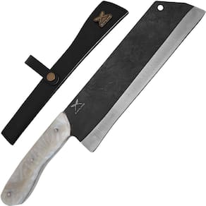 Cutelo Chef de Cozinha Cabo Resinado 9` Profissional Aço Carbono 1070 Artesanal Churrasco