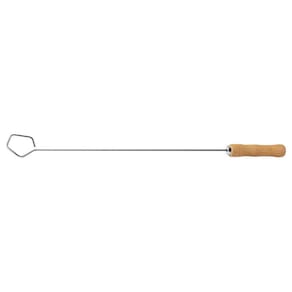 Espalhador de Brasas Tramontina Churrasco 67cm em Aço Inox e Cabo de Madeira Natural