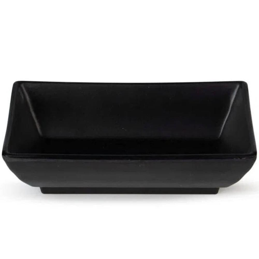 40 Potes de Shoyu Retangulares 60ml Preto Molheiras Restaurante 10x6x3cm