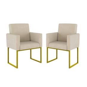 Kit 2 Poltrona Cadeira Decorativa Recepção Base Ferro