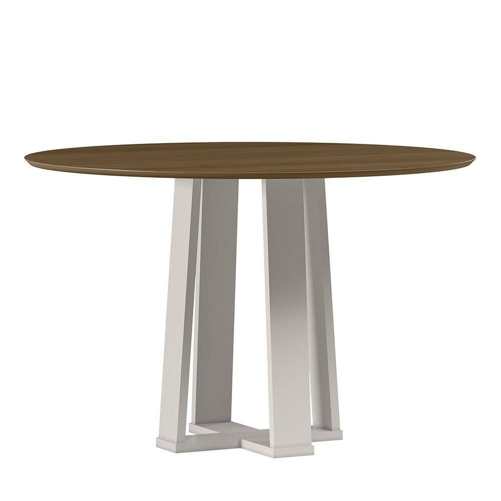 Mesa de Jantar Isabela 120x120 Tampo em MDF - New Ceval - Off White