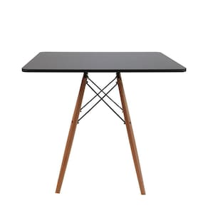 Mesa Jantar Quadrada Eiffel 80Cm Preto Mdf Charles Eames