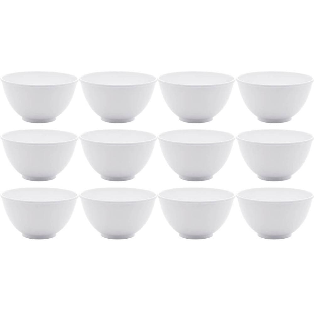 Jogo de 12 Cumbucas de Melamina Branca Bowls para Restaurantes Padarias Basic Lyor