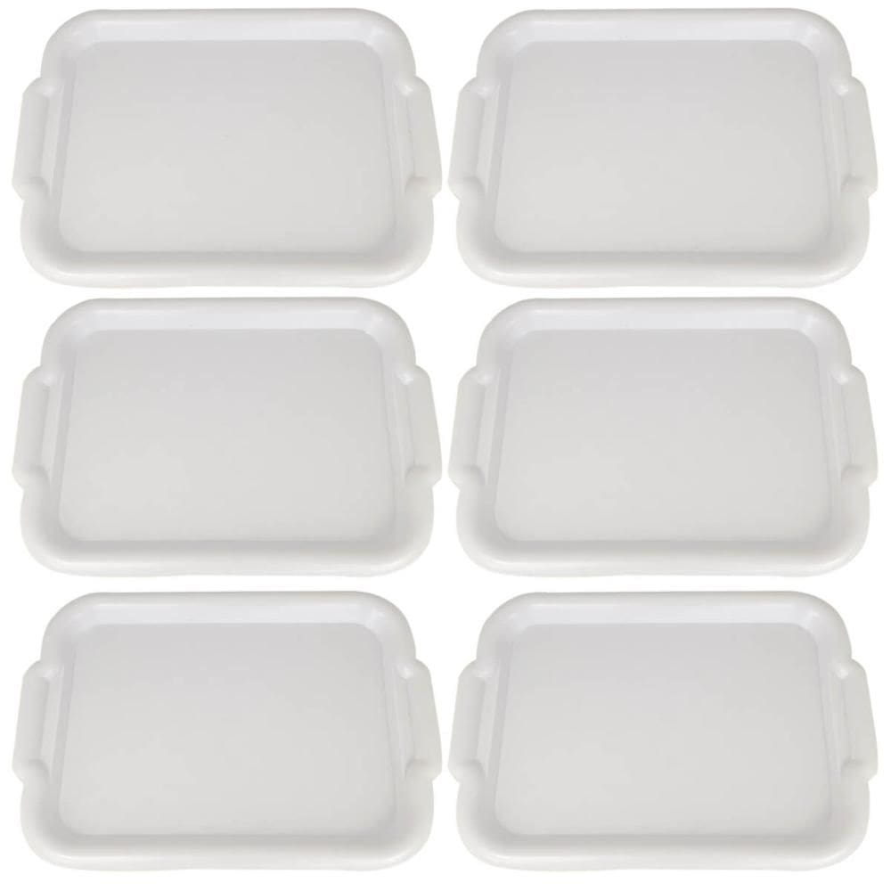 Kit 6 Bandejas para Servir de Plástico 39x28cm Restaurante Fast Food Buffet Cinquetti