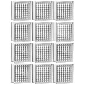 Kit 12 Tijolos Bloco De Vidro Crystal 19X19X8 Tradestar