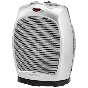Aquecedor Elétrico Portátil  Silencioso com Termostato Ajustável, 1500W 110V, Amz DQ1928 Y, Prateado