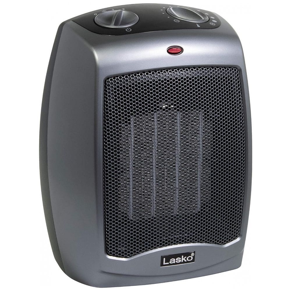 Aquecedor Cerâmico Portátil com Interruptor de Segurança de Ponta, 1500W, 110V, LASKO 754201, Cinza