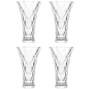 Kit 4 Vasos de Vidro Decorativo Lyor Diamond Transparente 13