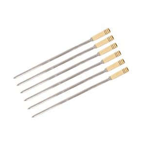 Espeto Simples Inox 55cm Kit 6 Peças - Gudim