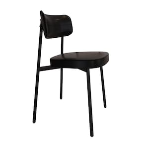 Cadeira Alloa Fixa com 4 Pés 500 X 447 X 838 Mm com 1 Unidade Preto Epoxi