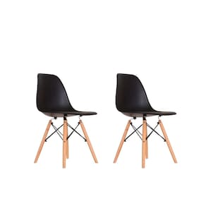 Cadeira Eames Charles Eiffel Duas Preta