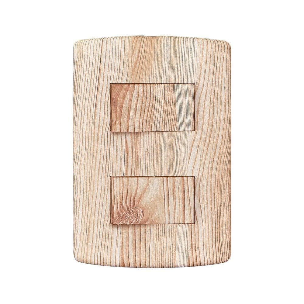 Interruptor de 2 Teclas Simples, Modular, com Placa 4x2 e Suporte Angelim