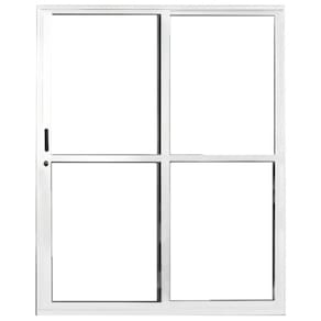 Kit com 2 Portas Sacada de Alumínio 2 Folhas 210 X 150cm com Fechadura Linha 25 Branco