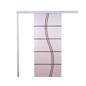 Porta De Correr Branco Prime Frisada Fs Duplo 210x110