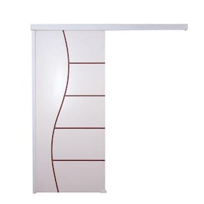 Porta De Correr Branco Prime Frisada F07 210x90