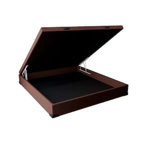 base para cama box casal martin premium com baú suede (47x138x188) marrom