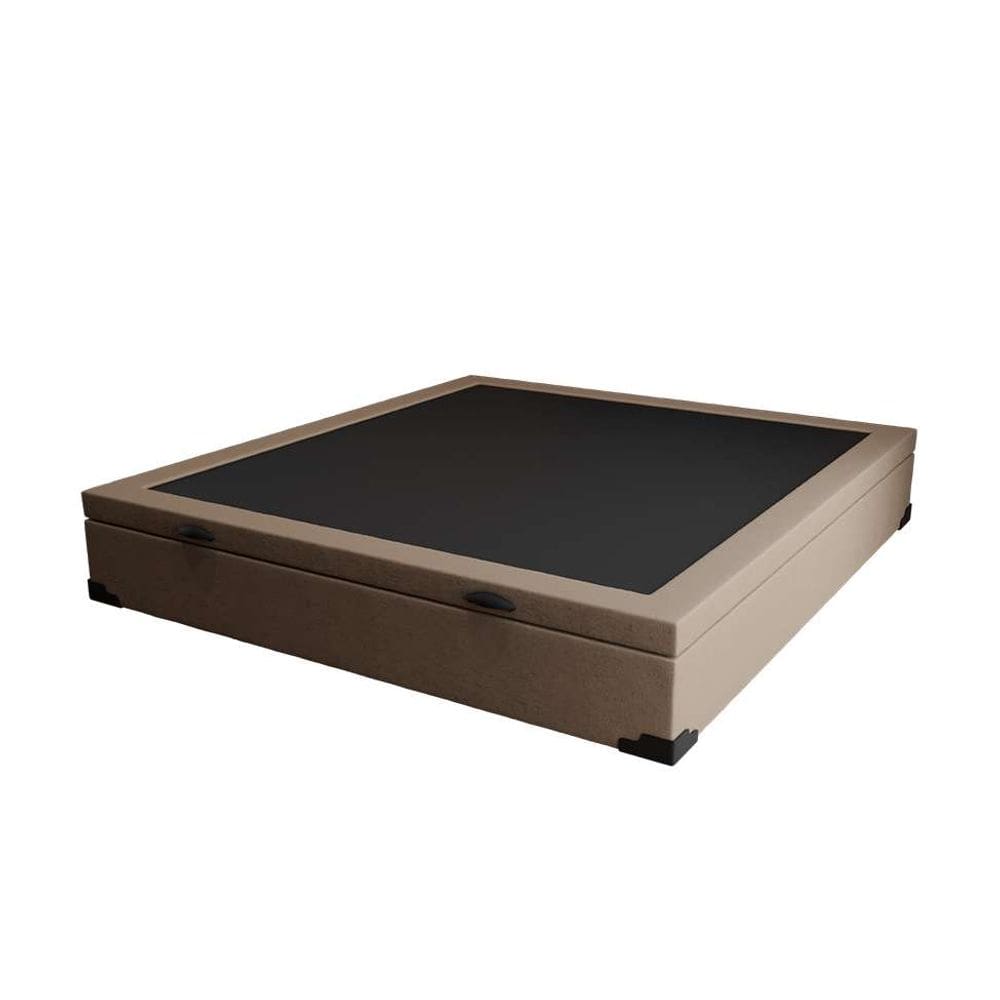 base para cama box casal martin premium com baú linho (47x138x188 cm) bege