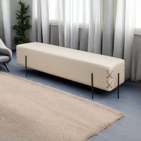 Recamier Banco Luxo Eros Sala de Estar Off White