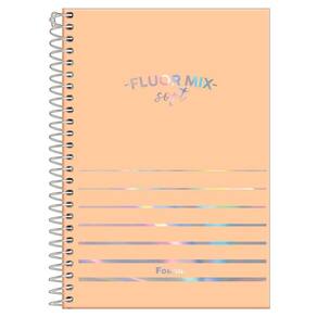 Caderno 1/4 80Fls Fluor Mix Soft 140X220Mm Laranja Foroni