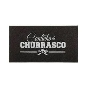 Capacho Super Print Cantinho Do Churrasco 40X75cm Kapazi