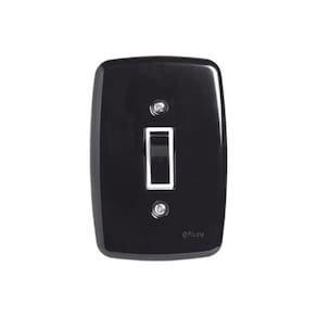 Interruptor de 1 Tecla Simples com Placa 4x2 Preto