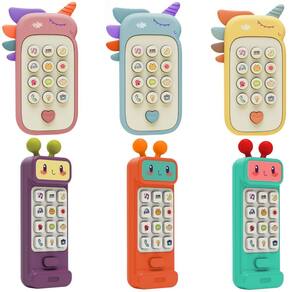 Baby Phone 2 em 1 Telefone e Mordedor +50 Sons Músicas Frases com Luz Polibrinq