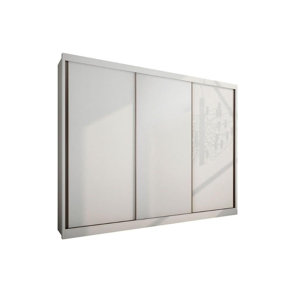 Guarda Roupa Solteiro 3 Portas e 8 Gavetas Diamond/Londres Branco - Novo Horizonte