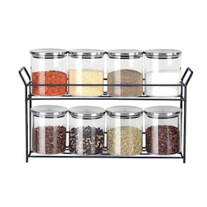 Jogo De Porta Condimentos Em Vidro Borossilicato Com 8 Potes 350ml Dynasty